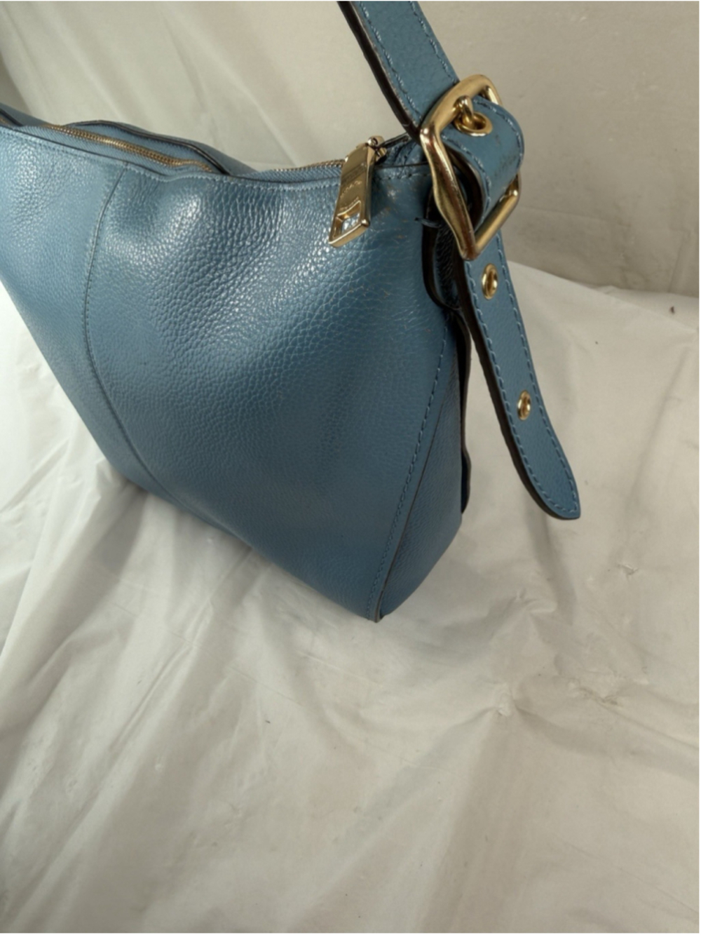 COACH 21377 DUFFLETTE blue MULTI LEATHER CROSSBODY BAG - Picture 14 of 15